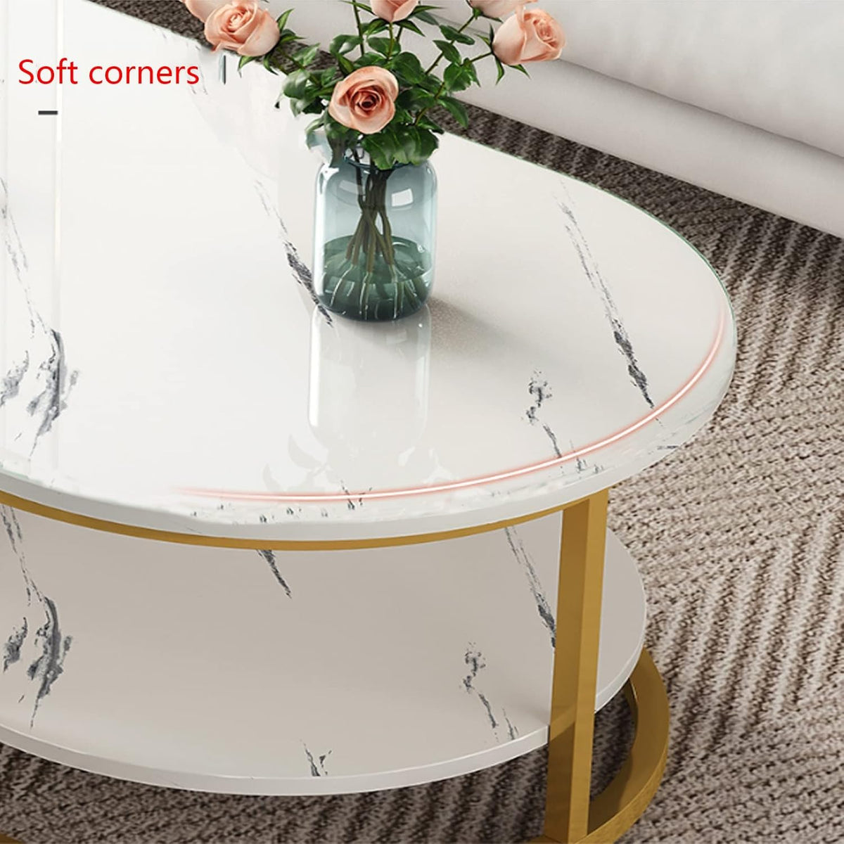 Masuta Ovala Dining Lemn Masiv Design Modern Eleganta - detaliu produs