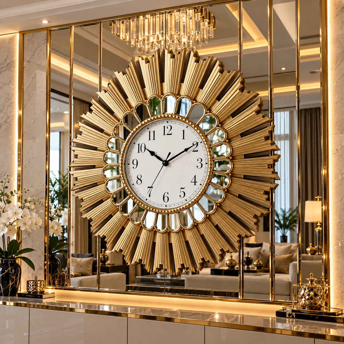 Ceas de Perete Decorativ Premium Design Elegant Mecanism Quartz 70 cm