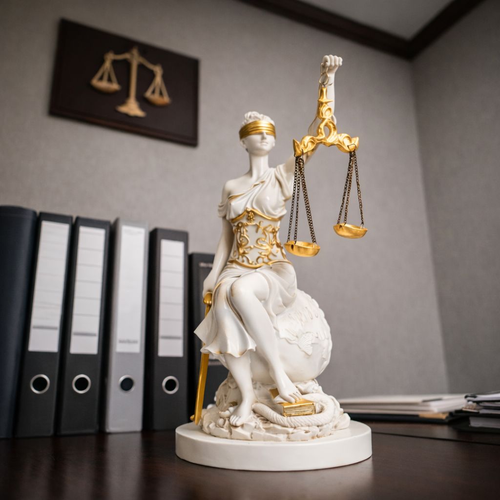 Statueta decorativa Lady Justice 34 cm – simbol al echilibrului si elegantei