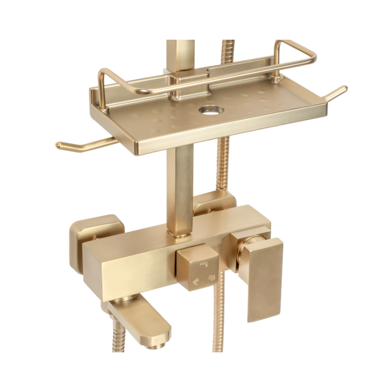 Coloana Dus cu Baterie Monocomanda Auriu Periat 104cm Design Modern - detaliu produs