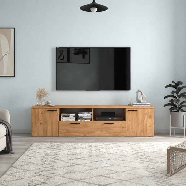 Comoda TV moderna din PAL 181,3x41x45,6 cm, pentru living