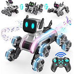 Jucarie Robot RC 2.4GHz 8WD Gesture Sensing Masina Stunt cu Muzica si Lumini