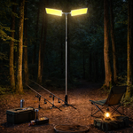 Kit Nocturna eLIVE FR-12, Proiector Camping LED 94W 9116lm, Waterproof, Brat Telescopic Ajutabil 5m, 3 Adaptoare 220V-AUTO-Cleme Crocodil Baterie, Telecomanda, Geanta Transport