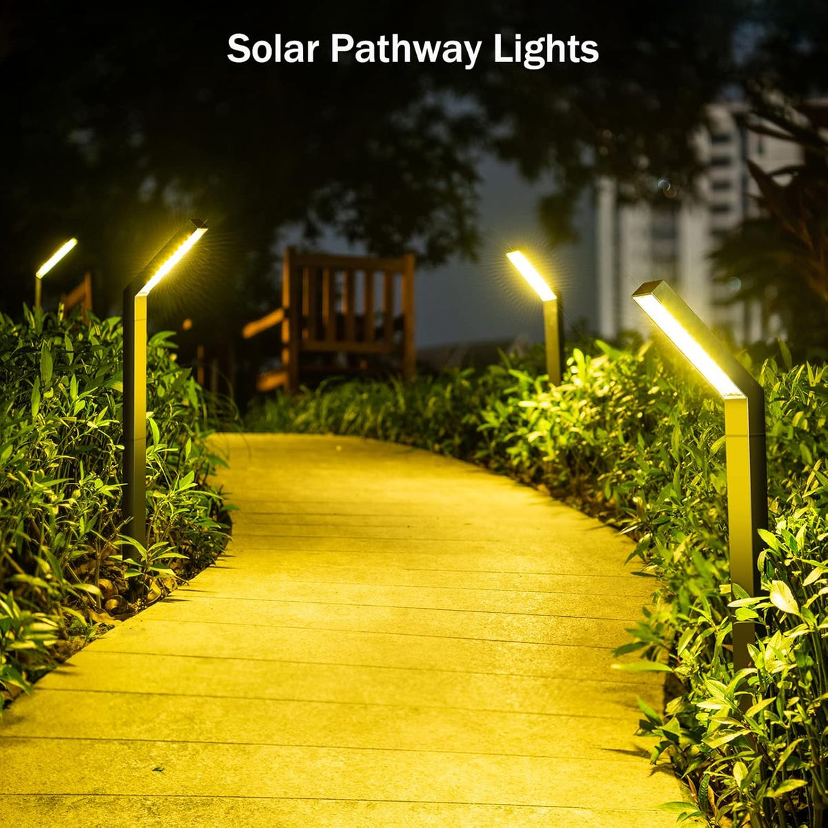 Lampa Solara LED pentru Gradina, 90 LED-uri, 3 Moduri Iluminare, Protectie IP65, Inaltime 83 cm, Culoare Negru