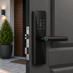 Yala Incuietoare inteligenta electronica cu amprenta, cod PIN, card RFID si cheie – negru
