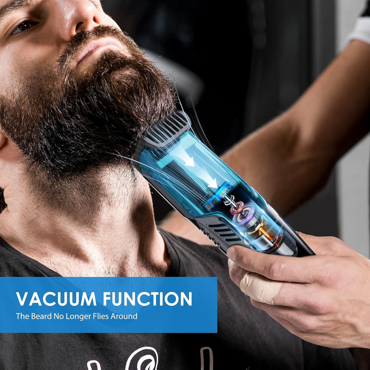 Masina de tuns si aparat de ras  cu sistem vacuum, rezistent la apa IPX6, 20 setări, afisaj LCD, autonomie 90 min