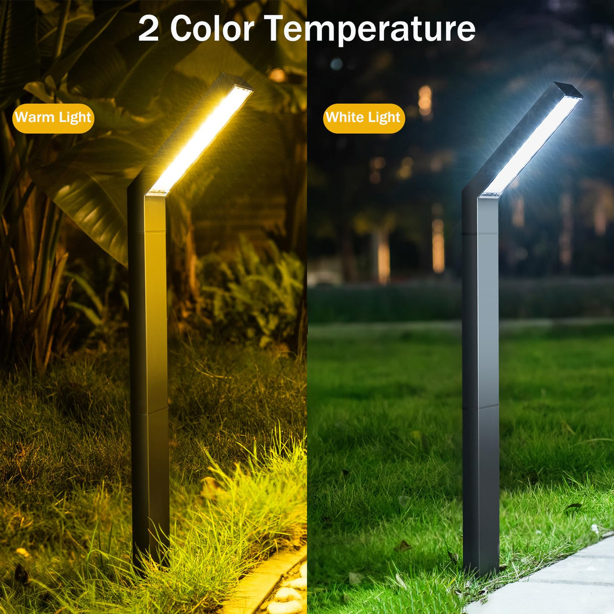 Lampa Solara LED pentru Gradina, 90 LED-uri, 3 Moduri Iluminare, Protectie IP65, Inaltime 83 cm, Culoare Negru