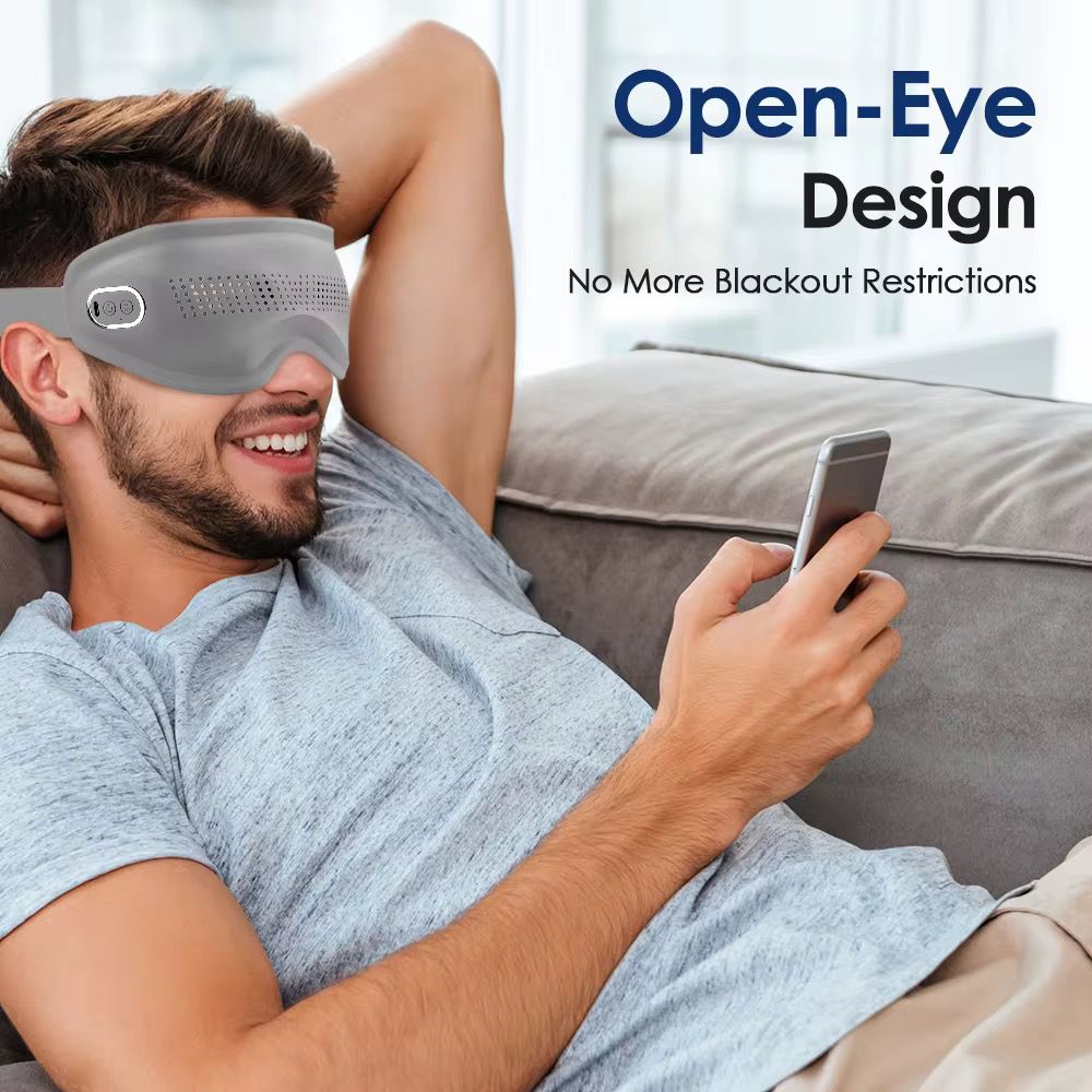 Masca inteligenta pentru ochi, cu compresa calda, EMS, microcurent si Bluetooth, reincarcabila