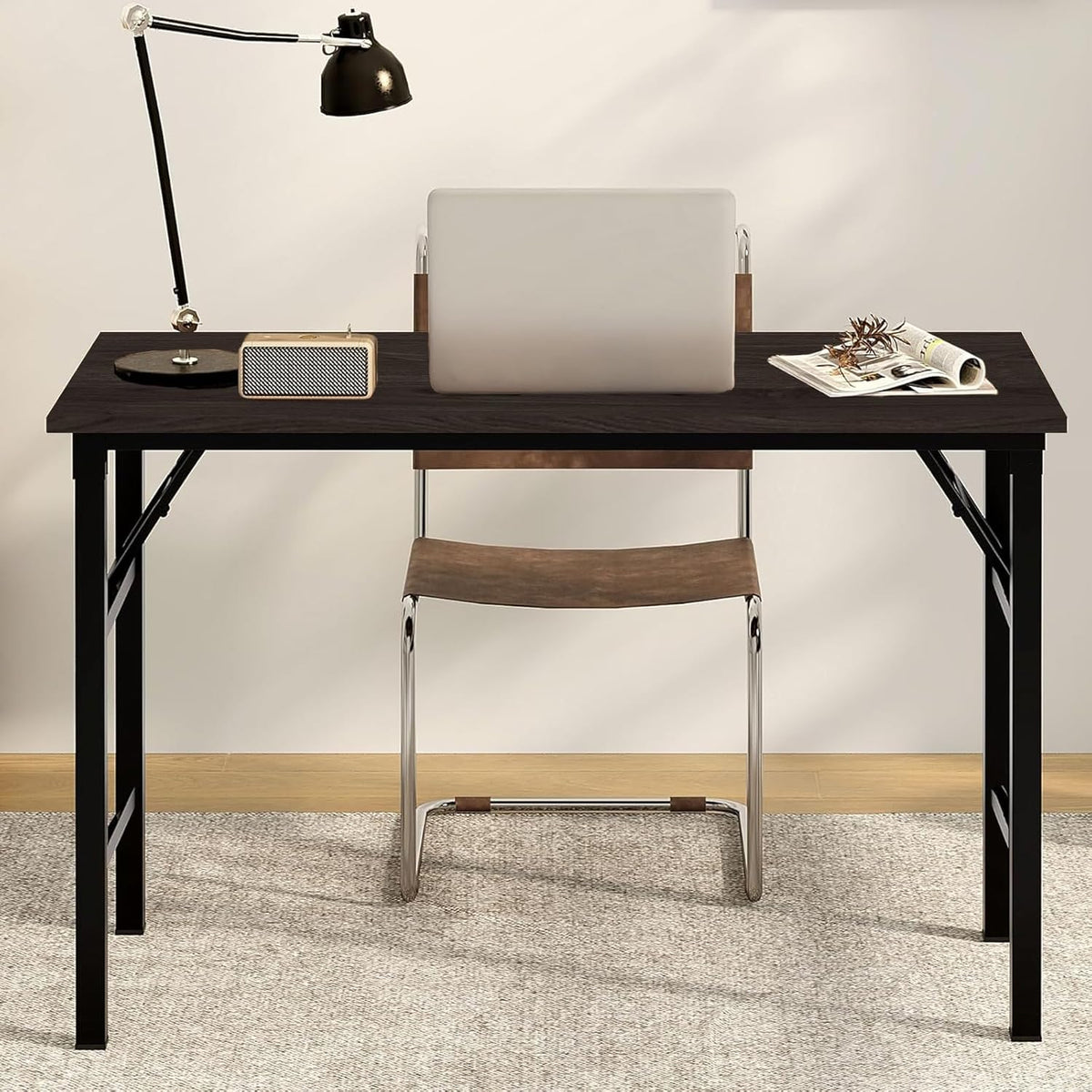 Birou pliabil, cadru metalic, blat MDF 16mm, 120x60cm