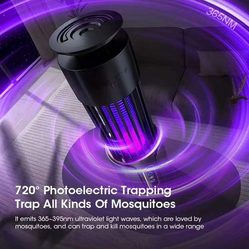 Lampa anti tantari UV cu zapper electric lumina ambientala pentru interior si exterior USB