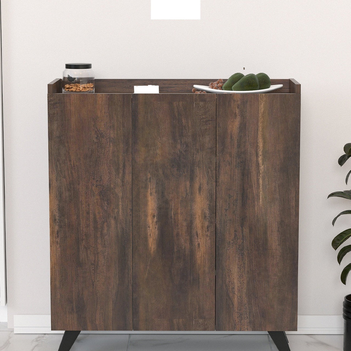 RESIGILAT - Dulap multifunctional cu 3 usi, Design scandinav modern 103.5 x 90 x 30cm