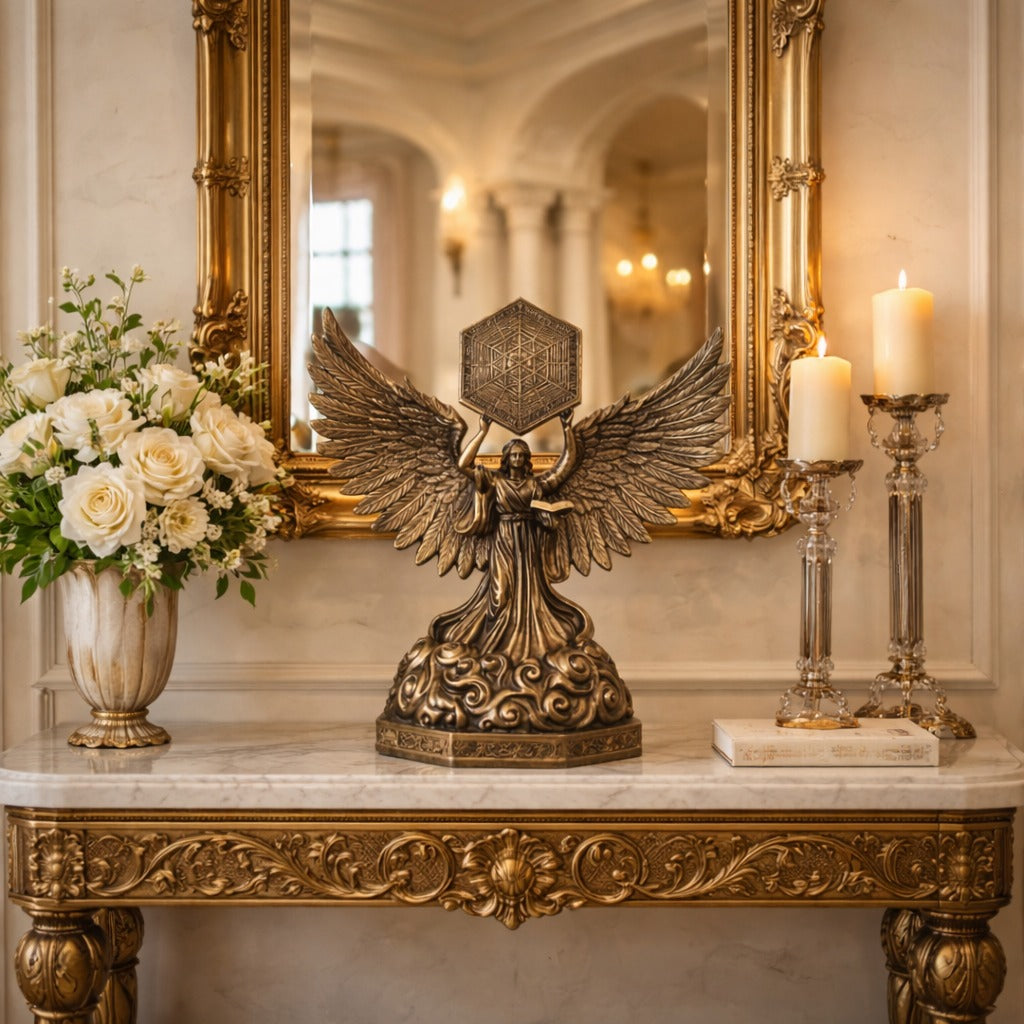 Statueta decorativa Arhanghel Metatron 26x30 cm inger protector decor spiritual