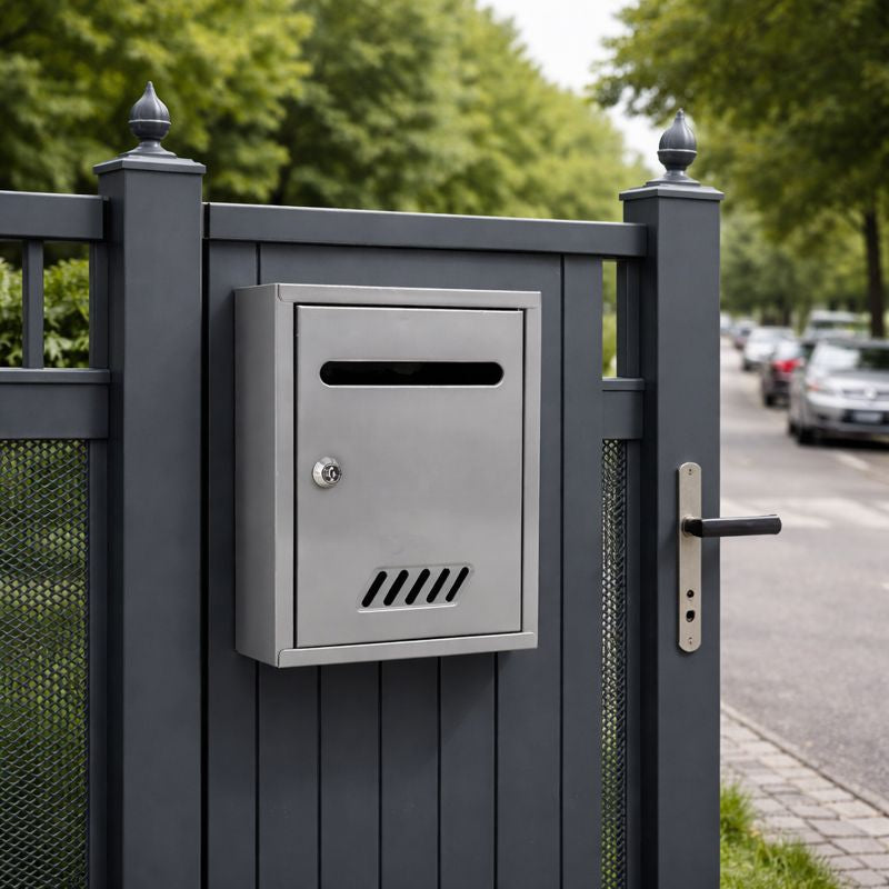 Cutie postala metalica cu inchidere pe cheie, 26 x 20 x 7.5 cm