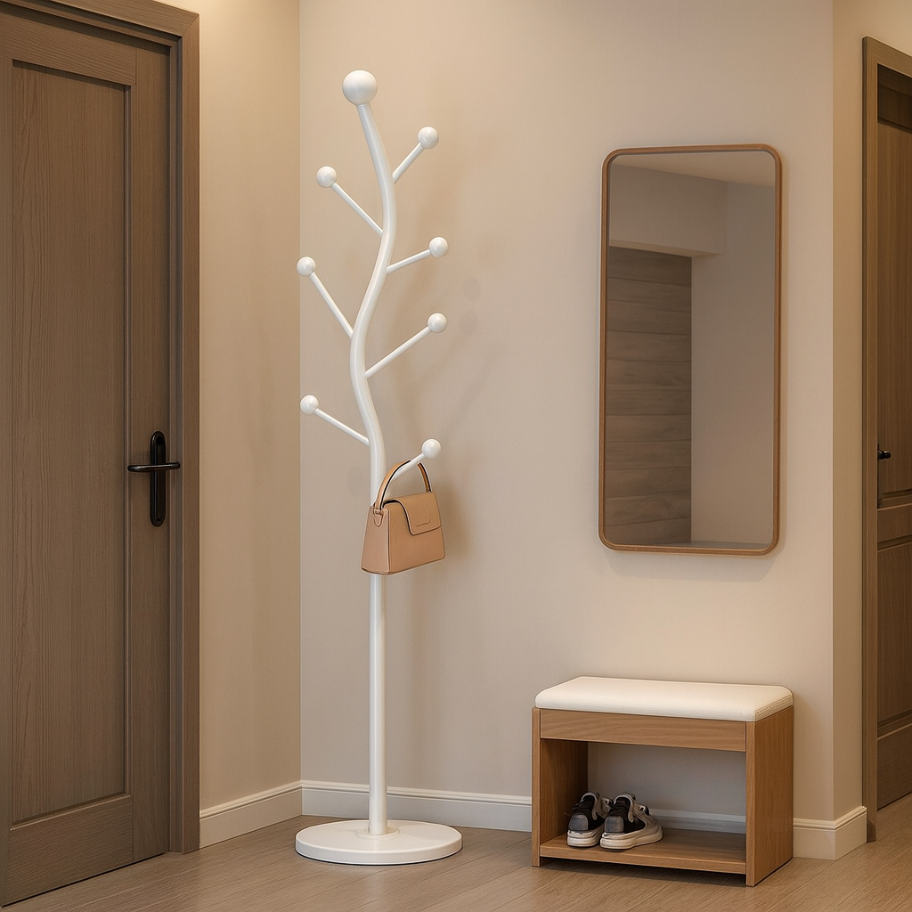 RESIGILAT - Cuier pentru haine in forma de S, 7 carlige, otel carbon, 178 x 30 cm, negru