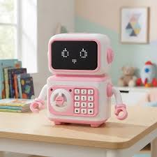 Pusculita Electronica Robot Seif Cod Cheie Lumini Muzica Jucarie Copii - imagine principala