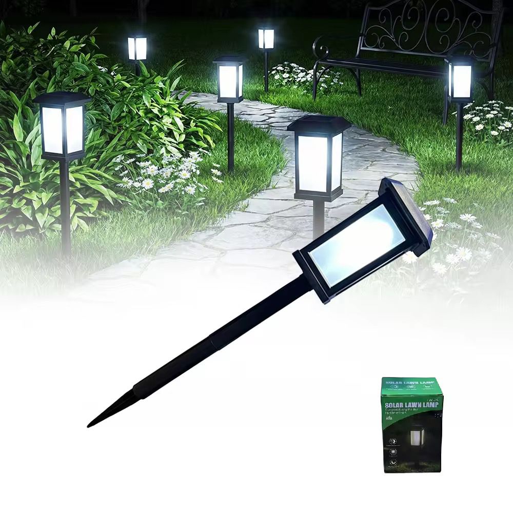 Felinar solar gradina LED, negru, 25 cm, lumina calda, decor exterior