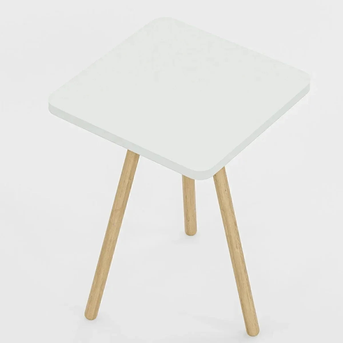 Masuta decorativa cu picioare din lemn, 34 x 34 cm, stil nordic