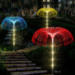 Set 2 x Lampi solare cu fibra optica  tip palmier Iluminare decorativa RGB