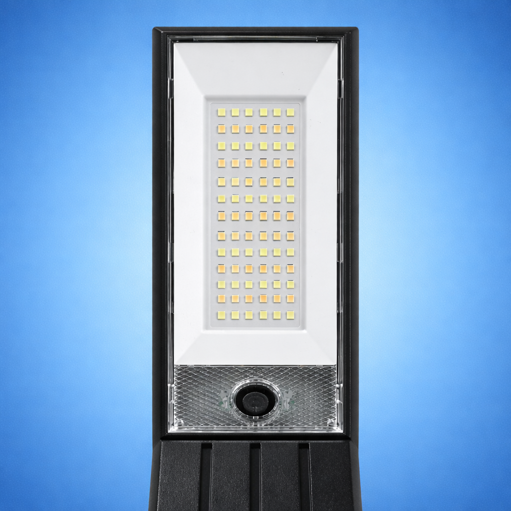 Lampa Solara LED pentru Gradina, 90 LED-uri, 3 Moduri Iluminare, Protectie IP65, Inaltime 83 cm, Culoare Negru