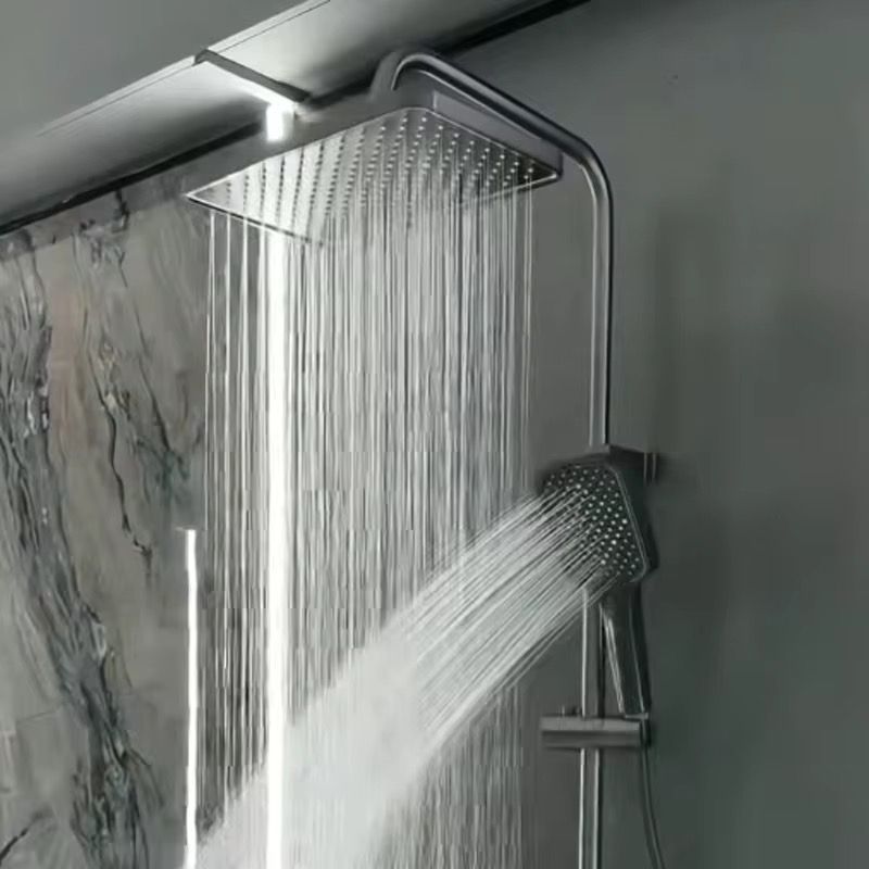 Set Coloana Dus Premium, 4 Functii, Butoane Piano, Tip Ploaie Relaxanta, Design Modern, Negru