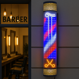 Lampa LED rotativa 90/120 cm, Reclama Luminoasa pentru Frizerie