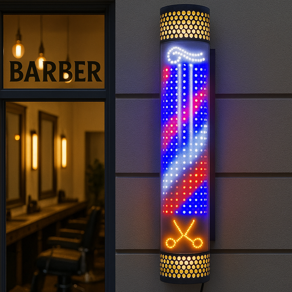 Lampa LED rotativa 90/120 cm, Reclama Luminoasa pentru Frizerie