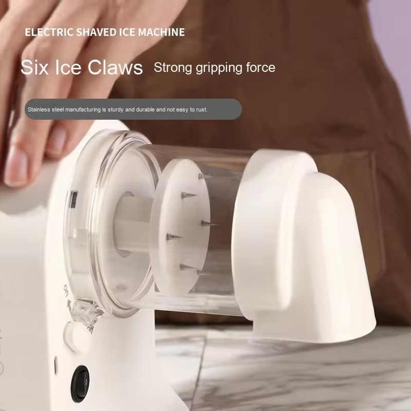Concasor electric de gheata, 20W, lama din otel inoxidabil, detasabila pentru curatare, incarcare USB, 130x115x180mm, alb