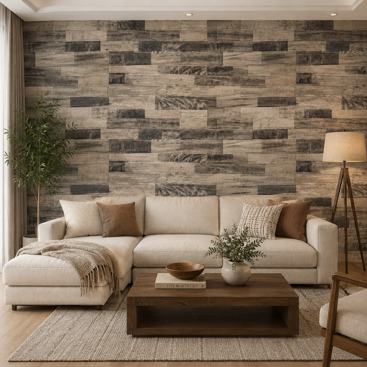 Tapet Decorativ 3D Model Caramida negru cu alb 70x70 cm - detaliu produs