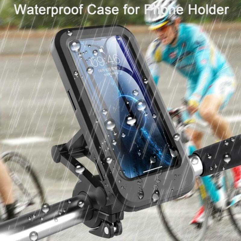 Suport telefon waterproof pentru Bicicleta / Motocicleta, Magnet puternic, Secure Grip, Rotire 360°, Adjustable Features, Smart Design, Hands-free, Negru