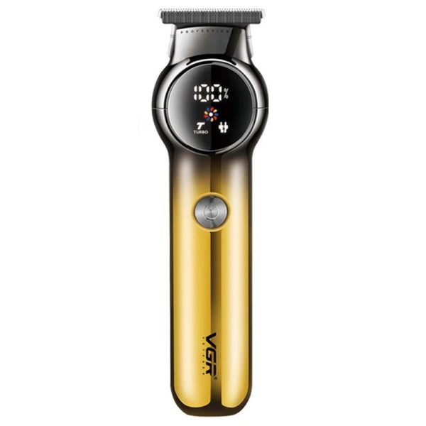 VGR V-989 Aparat de Contur Profesional Lama Ceramica T-Blade Display LED Auriu - in context de utilizare