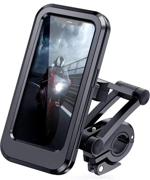Suport telefon waterproof pentru Bicicleta / Motocicleta, Magnet puternic, Secure Grip, Rotire 360°, Adjustable Features, Smart Design, Hands-free, Negru