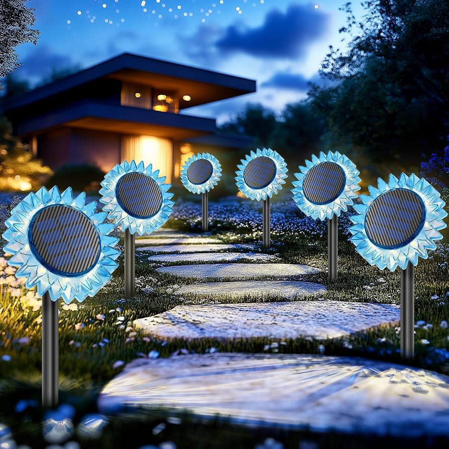 Lampa Solara de Gradina Floarea-soarelui LED Iluminare Automata Decorativa - detaliu produs