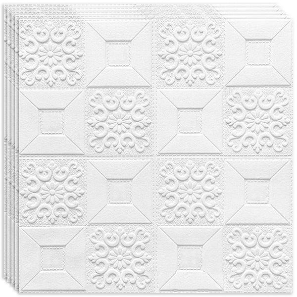 Tapet 3D Autoadeziv Patrate Design Modern pentru Tavan si Perete Usor de Montat - in context de utilizare