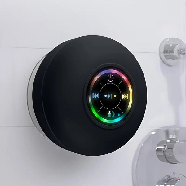 Boxa Portabila Mini Rezistenta Apa Bass Puternic cu Microfon Incorporat si Lumini LED - detaliu produs