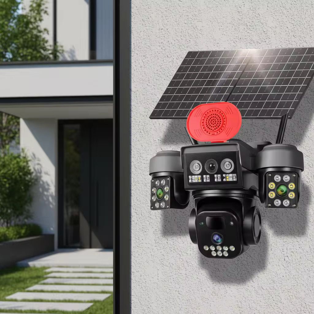 Camera Video PTZ 4G 12MP Alimentare Solara IP66 Vedere 355 Detectare Miscare Audio Bidirecțional