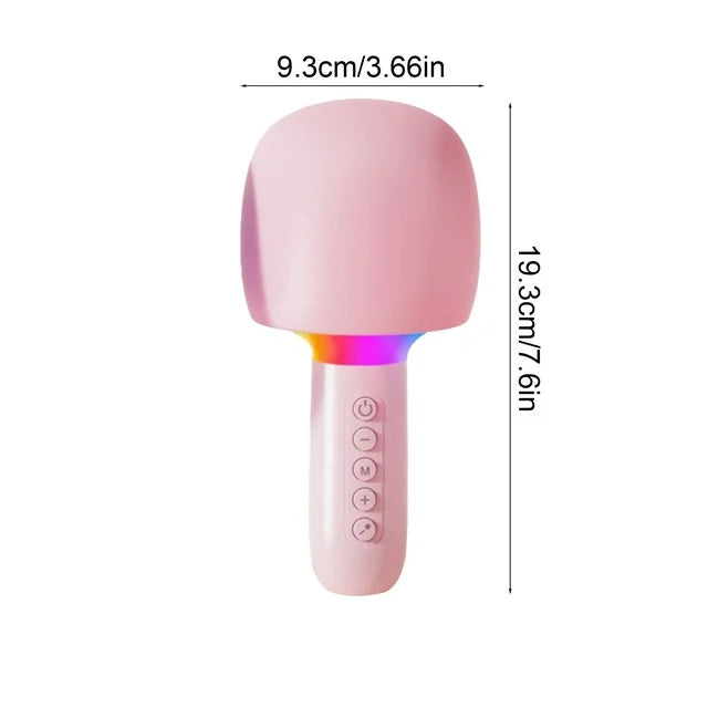 Microfon Karaoke Wireless cu Boxa si LED RGB OKOP KP-M110 – 5W