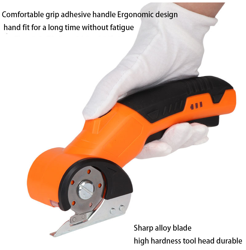 Foarfeca Electrica pentru Cartoane, Textile si Piele, cu LED, Lama Otel si Baterie Reincarcabila 2300mAh