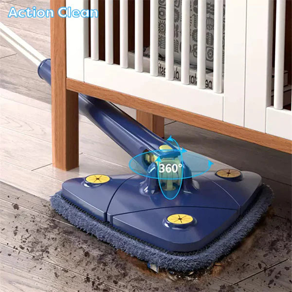 Mop cu cap triunghiular, reglabil, rotire 360 grade,rezerva inclusa