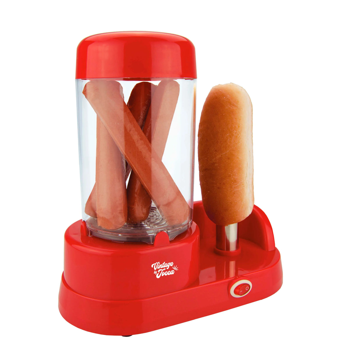 Aparat pentru preparat Hot Dog, 450W, Rosu