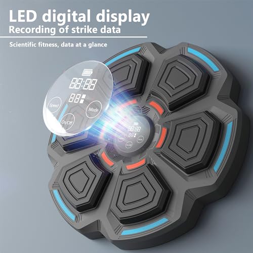 RESIGILAT - Aparat inteligent de box cu lumini RGB, muzica si afisaj LED – antrenament interactiv pentru acasa