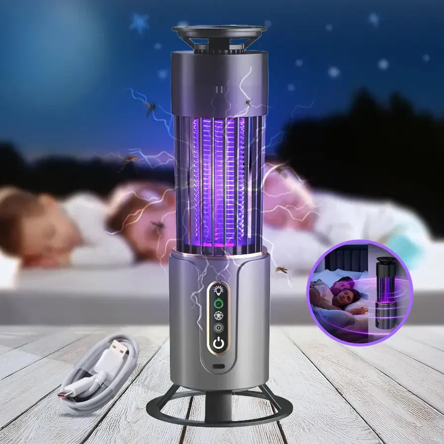 Lampa anti tantari UV cu zapper electric lumina ambientala pentru interior si exterior USB