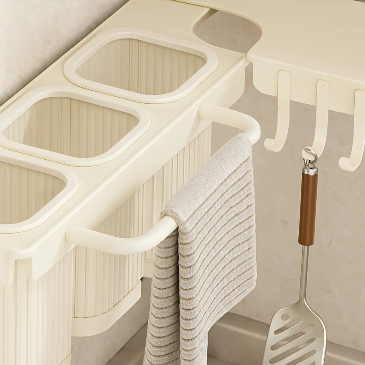 Suport dublu pentru bucatarie din metal, pliabil, 2 moduri de montare, multifunctional, 67 x 9 x 12 cm