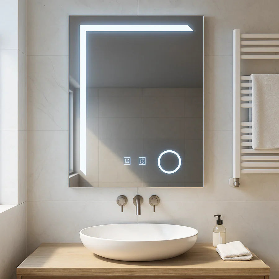 Oglinda LED Rectangulara, 60x80cm, Linea Touch, Sistem Dezaburire