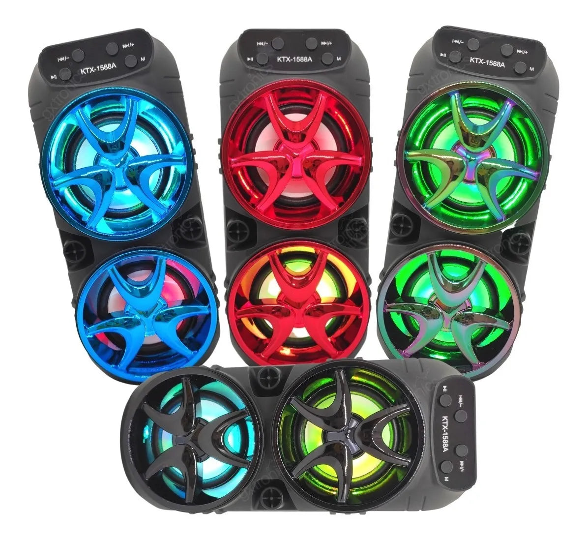 Boxa Bluetooth Wireless KTX-1588A cu Lumini RGB și Funcție Stereo Wireless Twin