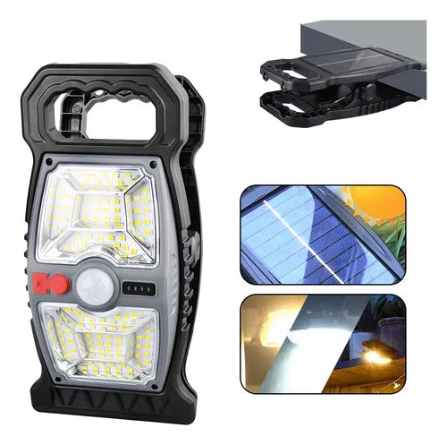 Lampa LED Solara cu senzor de miscare si clip de prindere, Iluminarea utomata, USB Type-C, IP65