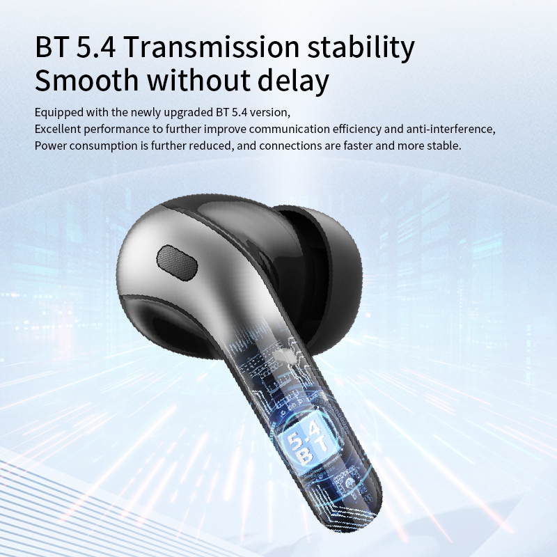 Casti Wireless In-Ear Bluetooth 5.4 Rezistente la Apa cu Display Baterie si Fast Pairing