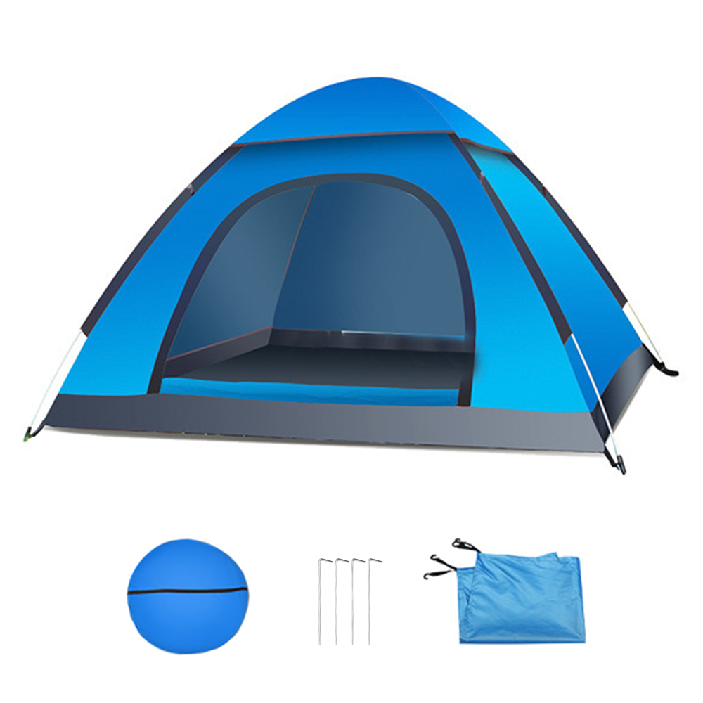 Cort camping cu deschidere automata pop-up, impermeabil, protectie UV, 2 usi