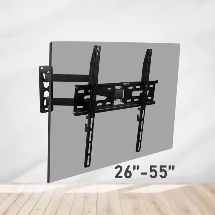Suport TV perete 26-55 inch ( 66 cm - 140 cm), Maxim 30 kg, Ajustabil, VESA: până la 400 x 400 mm, Negru