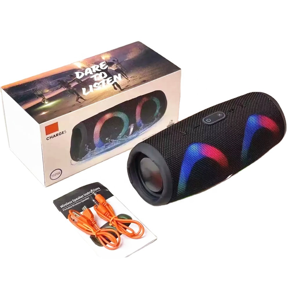Boxa Charge 5 Bluetooth cu Leduri RGB, Usb, Slot de Card TF, Radio FM si Waterproof IPX6