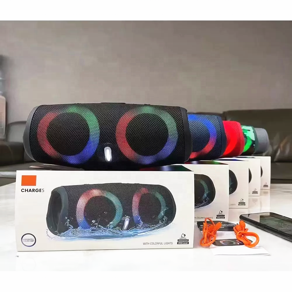 Boxa Charge 5 Bluetooth cu Leduri RGB, Usb, Slot de Card TF, Radio FM si Waterproof IPX6